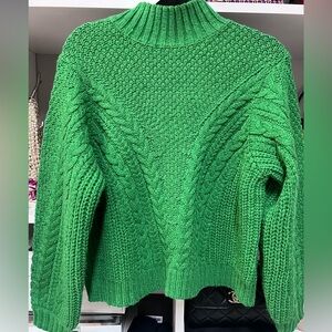 Green Cable Knit Sweater